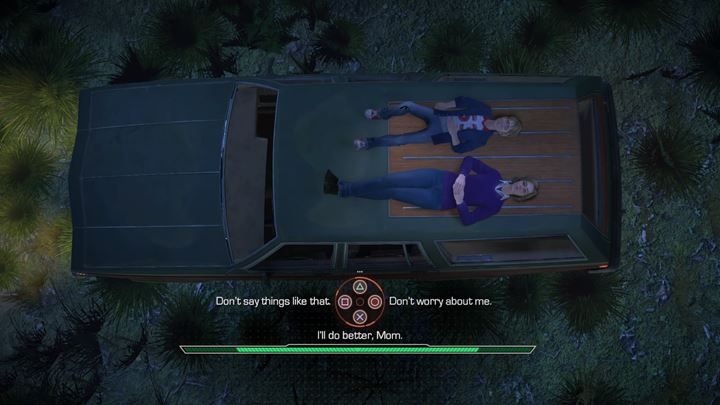 Po chwili zatrzymacie samochód i dokończycie rozmowę, tym razem patrząc w gwiazdy - Przejażdżka samochodowa - retrospekcja | Guardians of the Galaxy - Guardians of the Galaxy: The Telltale Series - poradnik do gry