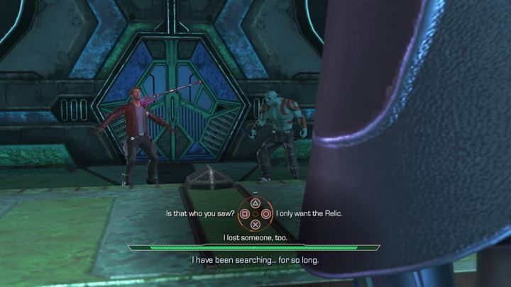 Niezależnie od wariantu, dotrzesz na mostek, gdzie czeka cię rozmowa z przywódczynią tajemniczej grupy - Wizyta na wrogim statku | Guardians of the Galaxy - Guardians of the Galaxy: The Telltale Series - poradnik do gry