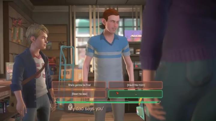 Po chwili zjawi się chłopak, który zacznie śmiać się z Petera - Rozdział 1 - Living in the Past | Epizod 3 - More Than a Feeling - Guardians of the Galaxy: The Telltale Series - poradnik do gry