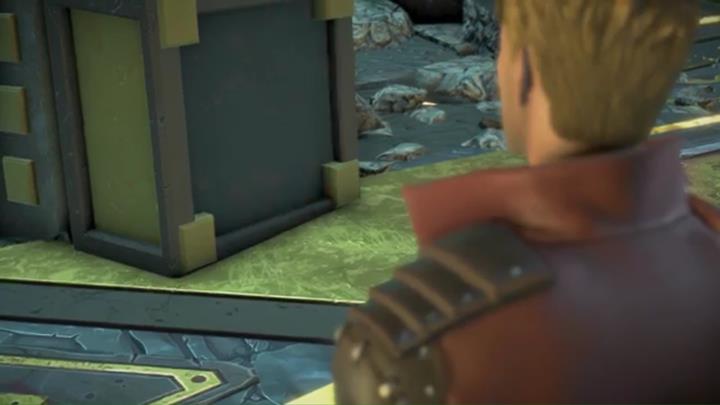 Podejdź teraz do zniszczonej statuy i wejdź w interakcję z nią - Rozdział 6 - The Dark Side of the Moon | Epizod 3 - More Than a Feeling - Guardians of the Galaxy: The Telltale Series - poradnik do gry