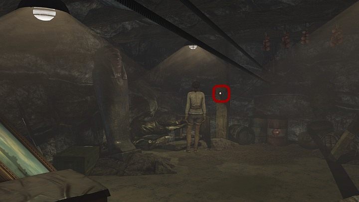 Wciśnij czerwony przycisk znajdujący się w belce podtrzymującej strop (na wprost wejścia) - Zdobądź alkohol dla strażnika | Opis przejścia Syberia 3 - Syberia 3 - poradnik do gry