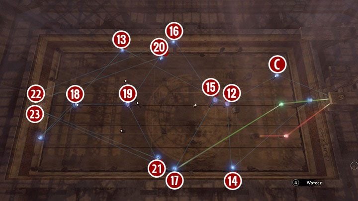 Na końcu ustaw promienie niebieskie - ich droga do niebieskich kamieni na drzwiach powinna wyglądać jak na fotce powyżej - Otwórz wrota świątyni | Opis przejścia Syberia 3 - Syberia 3 - poradnik do gry