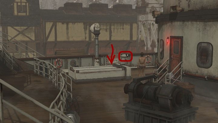 Opuść mostek i nadbudówkę - najlepiej drzwiami nieopodal prowadzących na prom schodów - Załaduj węgiel na pokład Kryształu | Rozdział trzeci | Opis przejścia Syberia 3 - Syberia 3 - poradnik do gry