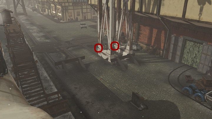 Pora na manipulacje dźwigiem - by się na niego dostać, przybliż widok na znajdujący się na nim (u dołu po lewej) panel z klawiszami i wybierz ten sam kod co w przypadku hangaru (0509) - Załaduj węgiel na pokład Kryształu | Rozdział trzeci | Opis przejścia Syberia 3 - Syberia 3 - poradnik do gry