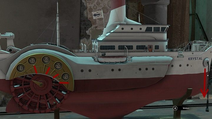 Podpowiedź co do owych liczb stanowi treść wygrawerowana na tabliczce - liczby 98, 60, 80 i 30 (polskie tłumaczenie jest niedokładne - w wersji angielskiej jako ostatnia pojawia się liczba 30) oraz zdanie o tym, że czasem trzeba myśleć wstecz - Zdobądź odpowiedni klucz zapłonowy | Rozdział trzeci | Opis przejścia Syberia 3 - Syberia 3 - poradnik do gry