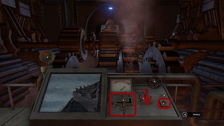 A zatem trzeba kolejno i dość płynnie wykonać następujące manewry (o ile masz już za sobą zakręcenie kierownicą i uniesienie pokrywy guzika - wystarczy to zrobić raz na samym początku): nacisnąć guzik po prawej, przesunąć (odpowiedni ruch myszką) dźwignię od biegów (po lewej) na 1, pociągnąć w dół ( - Uruchom lodołamacz | Rozdział czwarty | Opis przejścia Syberia 3 - Syberia 3 - poradnik do gry