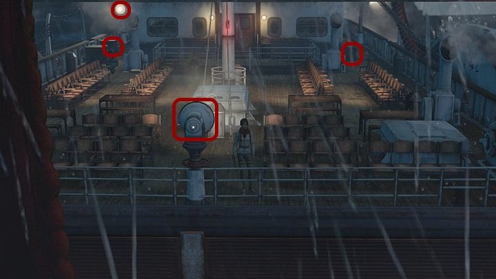 Maszeruj na prawą burtę - na skrzyni zaraz przy nadbudówce leży solidny pręt - Pozbądź się potwora | Rozdział czwarty | Opis przejścia Syberia 3 - Syberia 3 - poradnik do gry