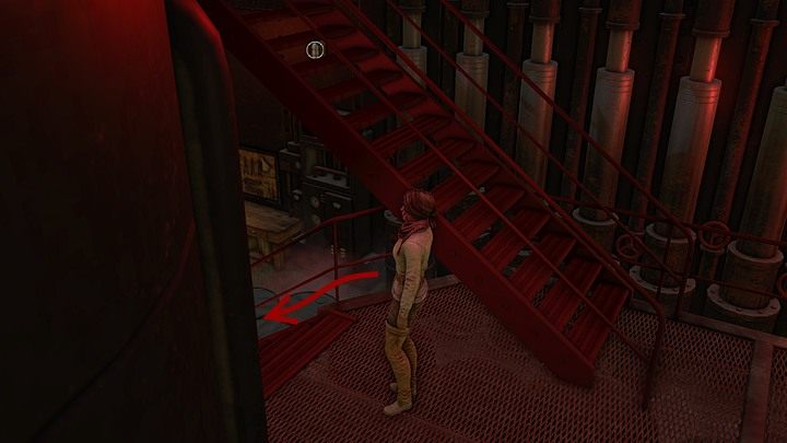 Teraz ponownie udaj się do maszynowni (najlepiej schodami po lewej), a znalazłszy się na podeście, skieruj się za schody, którymi Kate dopiero co zeszła, i kolejnymi zejdź jeszcze niżej (w lewo) - Pozbądź się potwora | Rozdział czwarty | Opis przejścia Syberia 3 - Syberia 3 - poradnik do gry