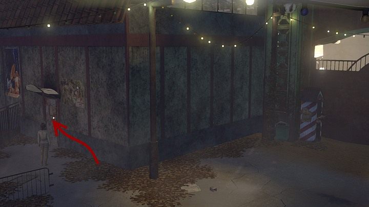 Zaraz za nią skieruj się w lewo i przez obskurne metalowe drzwi z daszkiem wejdź do budynku po lewej - Napraw automat | Rozdział piąty | Opis przejścia Syberia 3 - Syberia 3 - poradnik do gry