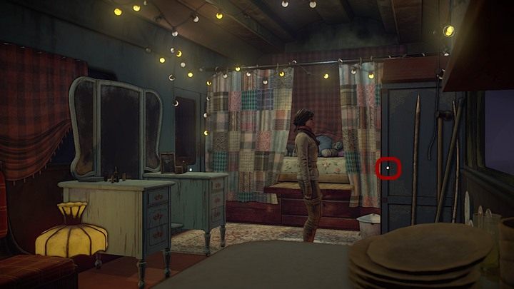 Kate dostanie od kobiety klucz do szafy Andrieja - Znajdź ubranie dla Oskara | Rozdział piąty | Opis przejścia Syberia 3 - Syberia 3 - poradnik do gry