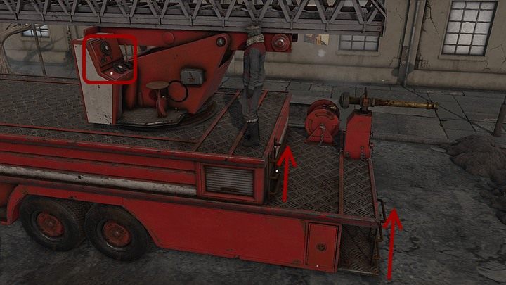 Kiedy automat wysiądzie z wozu, przejdź wzdłuż prawej strony pojazdu na jego tył i wejdź po znajdującej się tam krótkiej drabince, a potem po kolejnej, usytuowanej nieco wyżej - Otwórz wywietrzniki | Opis przejścia Syberia 3 - Syberia 3 - poradnik do gry