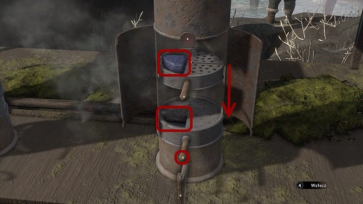 Pola, na których ulokujesz owe kawałki, nie są istotne, istotne jest natomiast położenie górnej i dolnej okrągłej blaszki w danym kominie względem siebie - Daj duchom znak (dymny) | Opis przejścia Syberia 3 - Syberia 3 - poradnik do gry