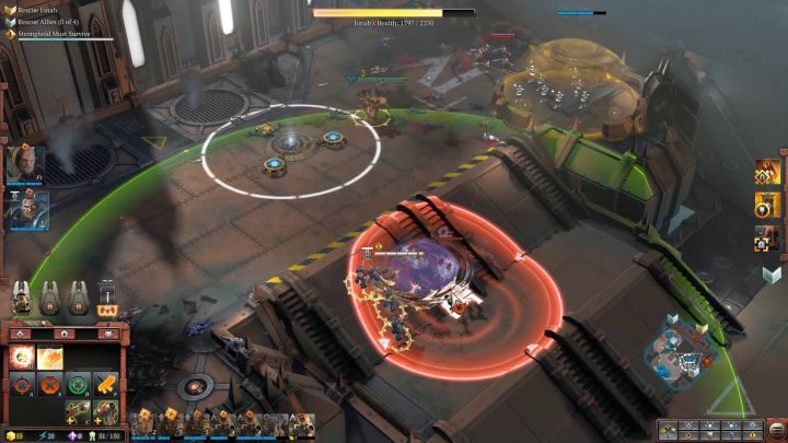 Wschodni punkt zasobów, gdzie należy wysłać Gabriela i Egzekutorów. - Misja 4 - W Obronie Lojajlności | Kampania - opis przejścia - Warhammer 40,000: Dawn of War III - poradnik do gry