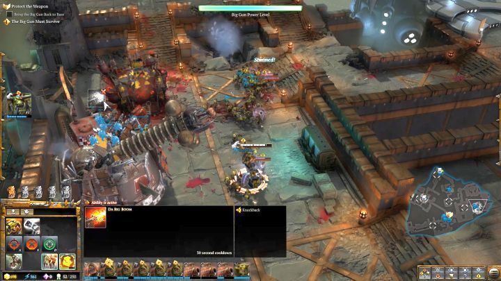 Pierwsze kilka strzałów działka okaże się niewypałem. - Misja 2 - Mania Wielkości | Kampania - opis przejścia - Warhammer 40,000: Dawn of War III - poradnik do gry