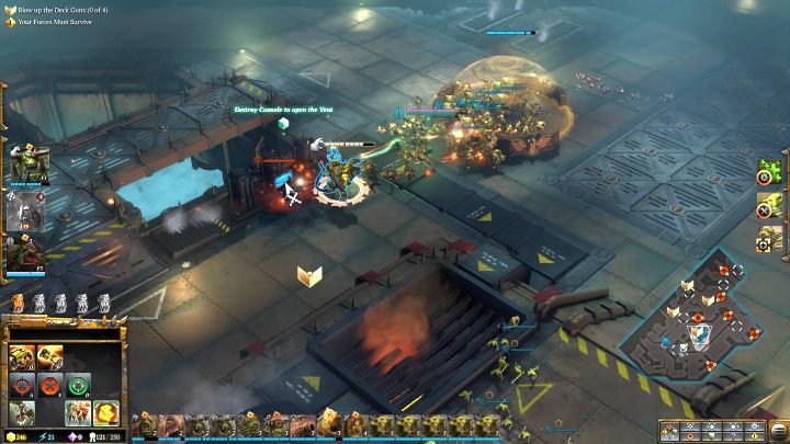 Pierwszy terminal powiązany z działami pokładowymi. - Misja 7 - Nadciąga Ciemność | Kampania - opis przejścia - Warhammer 40,000: Dawn of War III - poradnik do gry