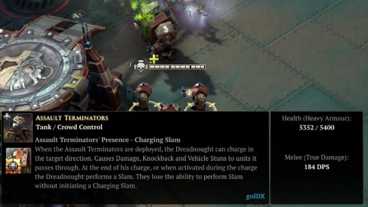 Szturmowi Terminatorzy to jedna z nielicznych jednostek w grze, która zadaje nieuchronne obrażenia. - Czym są obrażenia nieuchronne (True Damage)? | FAQ - Warhammer 40,000: Dawn of War III - poradnik do gry