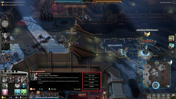 Rodzaj pancerza jednostki, jak i zadawanych obrażeń można sprawdzić najeżdżając na portret jednostki. - Rodzaje obrażeń i pancerzy | Rozgrywka - Warhammer 40,000: Dawn of War III - poradnik do gry