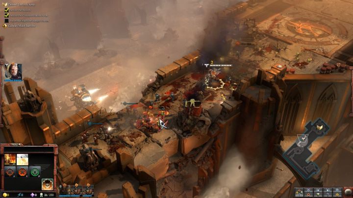 Przeprawa przez wąski most pozwoli w pełni wykorzystać zdolności Angelosa. - Misja 1 - Obrona Twierdzy Varlock | Kampania - opis przejścia - Warhammer 40,000: Dawn of War III - poradnik do gry