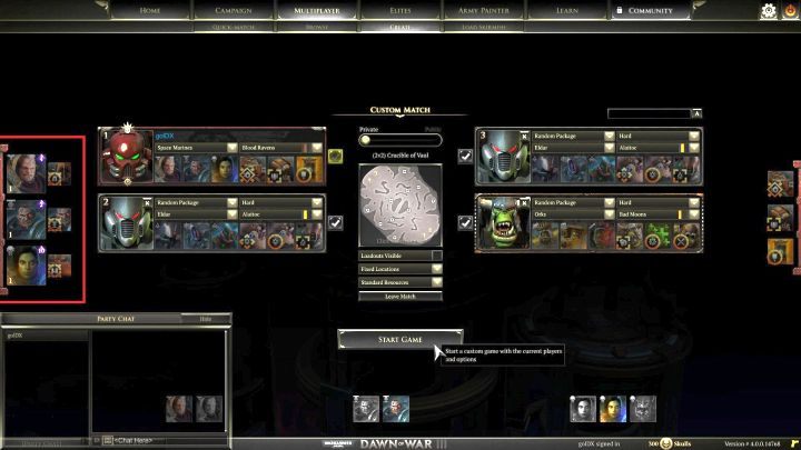 Aktualnie wybrane jednostki elitarne widoczne są przy lewej krawędzie ekranu. - Punkty i jednostki elitarne | Rozgrywka - Warhammer 40,000: Dawn of War III - poradnik do gry