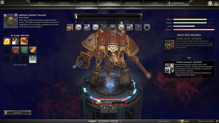 Nowe jednostki elitarne trzeba sobie najpierw odblokować. - Punkty i jednostki elitarne | Rozgrywka - Warhammer 40,000: Dawn of War III - poradnik do gry