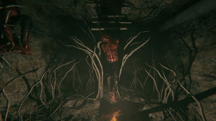 Na niższym piętrze na chwilę zobaczysz demona - Zejście | Opis przejścia | Outlast 2 - Outlast 2 - poradnik do gry