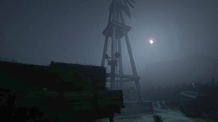 Udaj się polami przed siebie, a trafisz na niewielki placyk pośrodku pola - Pola | Opis przejścia Outlast 2 - Outlast 2 - poradnik do gry