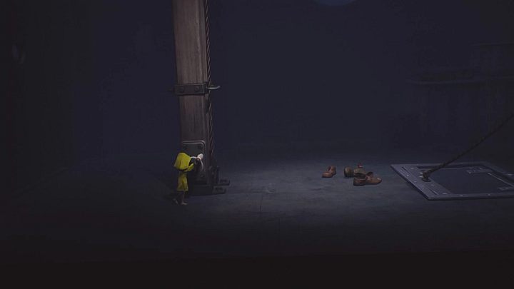 Uruchom dźwignię i szybko wskocz we właz, by uniknąć złapania! - Little Nightmares: Ucieczka z klatki i 1 spotkanie z niewidomą istotą - solucja - Little Nightmares - poradnik do gry