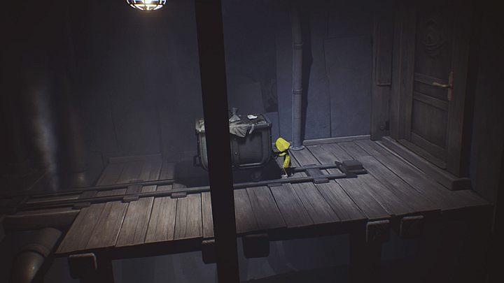 Ustaw wózek koło klamki. - Little Nightmares: Pokój z zegarami i biblioteka - solucja, opis przejścia - Little Nightmares - poradnik do gry