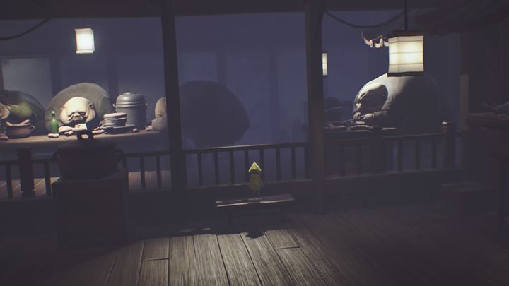 Przeskocz przez barierkę i uciekaj przed kolejnymi bestiami. - Little Nightmares: Wędrówka po stołówce i ucieczka przed gośćmi - solucja - Little Nightmares - poradnik do gry