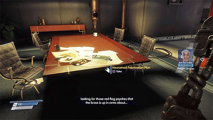 W biurze przejdź do prawego pomieszczenia - Jak samemu wytwarzać neuromody w Prey? | Rozwój postaci - Prey - poradnik do gry