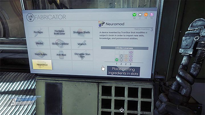 Z pozyskanym planem możesz już dotrzeć do dowolnego fabrykatora w świecie gry, np - Jak samemu wytwarzać neuromody w Prey? | Rozwój postaci - Prey - poradnik do gry