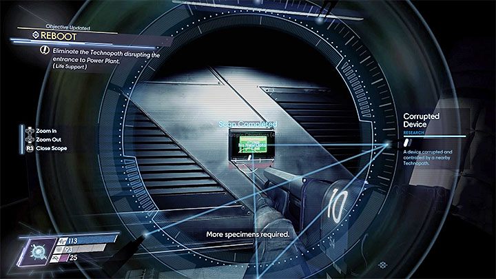 Z przejścia do elektrowni nie możesz od razu skorzystać - zeskanuj je żeby ustalić przyczynę - Restart | Opis przejścia Prey - Prey - poradnik do gry