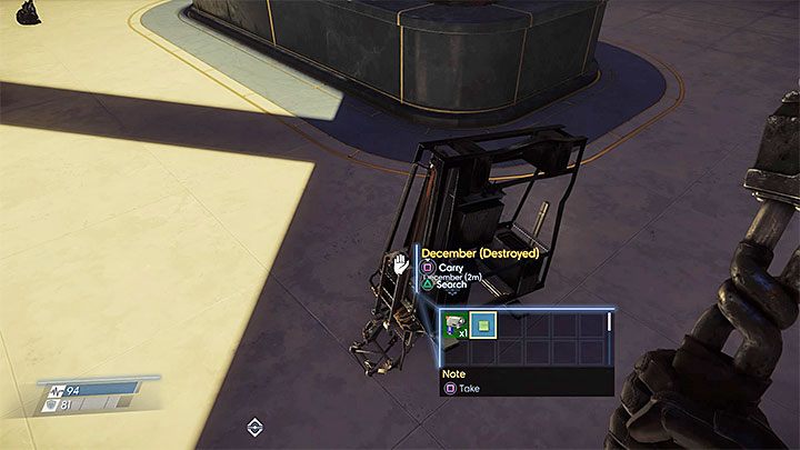Przeszukaj zniszczonego operatora - Kim jest December (Who is December)? | Dodatkowe zadania Prey - Prey - poradnik do gry