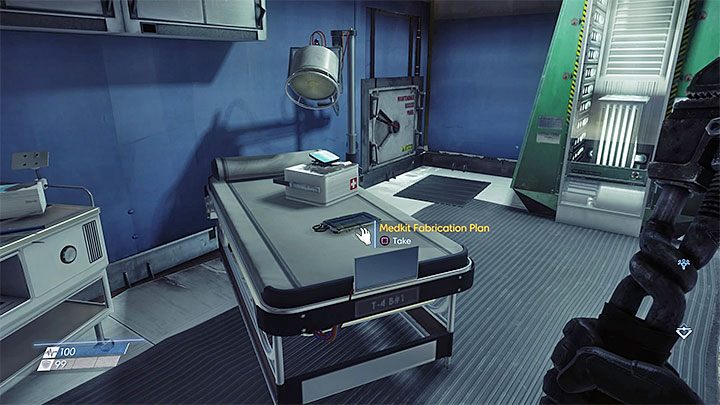 Projekt znajduje się w klinice (Medical Bay) zlokalizowanej w jednym z narożników na górnym poziomie atrium laboratoriów sprzętowych (Hardware Labs) - Laboratoria sprzętowe | Projekty | Sekrety i ważne przedmioty w Prey - Prey - poradnik do gry