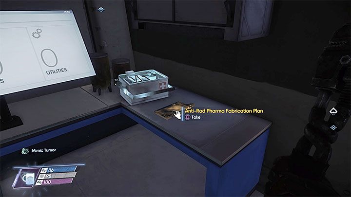 Projekt znajduje się w kostnicy na poziomie 1, tuż obok komputera Demiana Linna - Dział psychotroniczny | Projekty | Sekrety i ważne przedmioty w Prey - Prey - poradnik do gry