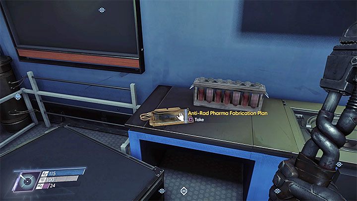 Projekt znajduje się w klinice zlokalizowanej obok głównego holu na poziomie 1 - Kwatery załogi | Projekty | Sekrety i ważne przedmioty w Prey - Prey - poradnik do gry