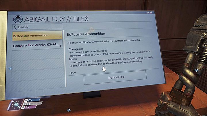 Projekt ten możesz pozyskać po dotarciu do kajuty Abigail Foy znajdującej się w kajutach załogi B - Kwatery załogi | Projekty | Sekrety i ważne przedmioty w Prey - Prey - poradnik do gry