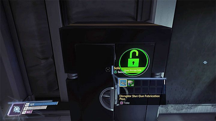 Projekt znajduje się w sejfie w pomieszczeniu poufnych danych (Confidential Records) na piętrze - Archiwum | Projekty | Sekrety i ważne przedmioty w Prey - Prey - poradnik do gry