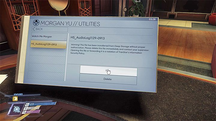 Możesz odtworzyć nagranie w gabinecie Yu, ale rozzłości to Michaiłę - Dayo Igwe; Michaiła Iljuszyn | Dodatkowe zadania Prey - Prey - poradnik do gry