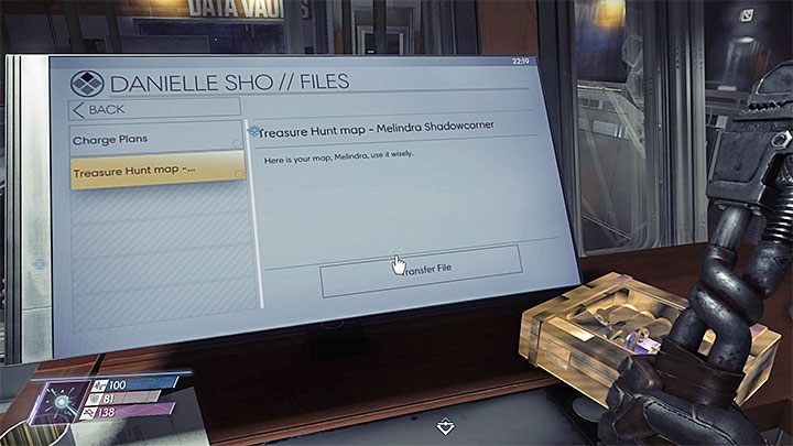 Mapa Danielle Sho (Melindry) zapisana jest na jej komputerze w centrum dowodzenia w Archiwum - Poszukiwanie skarbów | Dodatkowe zadania Prey - Prey - poradnik do gry