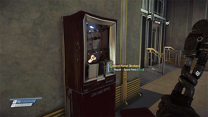 Przykładowa uszkodzona konsola szybu grawitacyjnego - Eksploracja w Prey | Podstawy rozgrywki - Prey - poradnik do gry