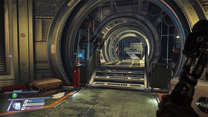 Przejście do GUTS - nie śpiesz się ze skorzystaniem z niego jeśli zakupiłeś już jakieś moce obcych - Droga naokoło | Opis przejścia Prey - Prey - poradnik do gry