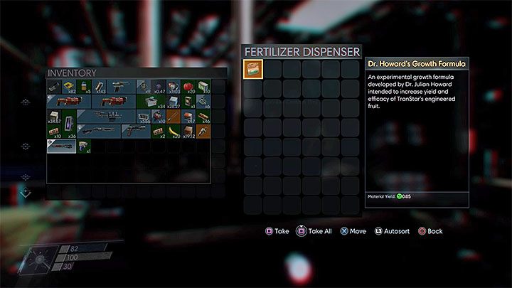 Nie możesz od razu użyć nawozu, bo musisz wyprodukować go w oparciu o pozyskany przed chwilą projekt - Arboretum | Dodatkowe zadania Prey - Prey - poradnik do gry