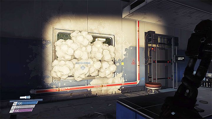 Dotrzyj teraz w pobliże zabarykadowanego biura Annalise Gallegos, które znajduje się w laboratoriach A - Masakra Mimów (Mimic Massacre) | Osiągnięcia Prey - Prey - poradnik do gry