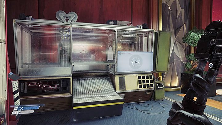 Po zdobyciu materiałów oraz projektów możesz udać się do jednego z fabrykatorów (przykład na dołączonym obrazku) - Wytwarzanie przedmiotów (Crafting) w Prey | Podstawy rozgrywki - Prey - poradnik do gry