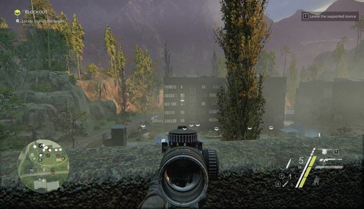 Sam Krustchev zlokalizowany będzie na przedostatnim piętrze, po lewej stronie budynku - Blockout | Akt 1 | Opis przejścia Sniper Ghost Warrior 3 - Sniper: Ghost Warrior 3 - poradnik do gry