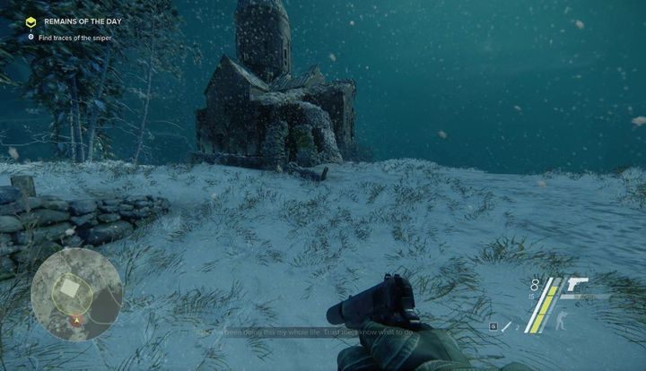 Po przeszukaniu kościoła, skorzystaj z linki, by dostać się na niższy poziom i za pomocą samochodu stojącego obok przedostań się w wymagane miejsce - Remains of the Day | Akt 2 | Opis przejścia Sniper Ghost Warrior 3 - Sniper: Ghost Warrior 3 - poradnik do gry