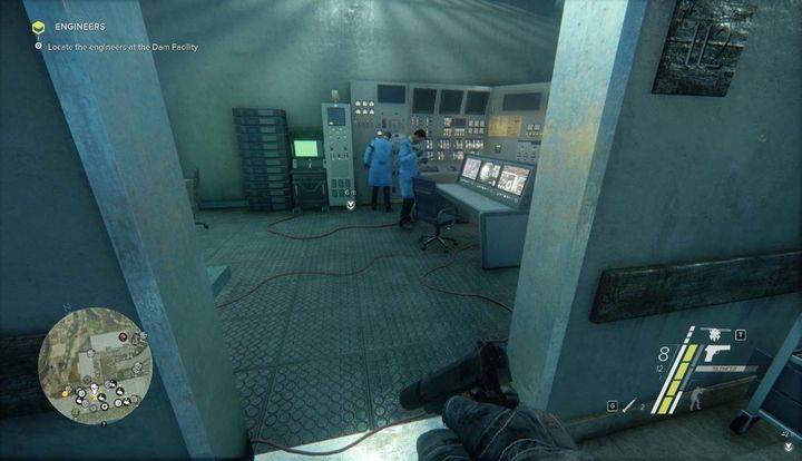 Po eliminacji pierwszej części wrogów z miejsca strzeleckiego na skałach powyżej, udaj się prawą stroną i wejdź do głównego budynku - Engineers | Akt 3 | Opis przejścia Sniper Ghost Warrior 3 - Sniper: Ghost Warrior 3 - poradnik do gry