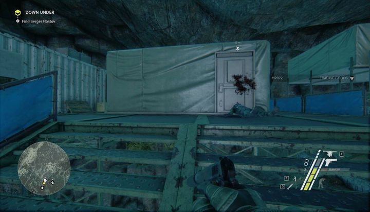 Jak tylko będziesz gotowy, udaj się do białego kontenera, w którym przebywa Flostov i zajmij się strażnikiem z 23S pilnującego wejścia do niego - Down Under | Akt 3 | Opis przejścia Sniper Ghost Warrior 3 - Sniper: Ghost Warrior 3 - poradnik do gry
