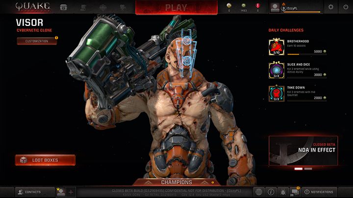 Visor - Bohaterowie | Podstawy rozgrywki | Quake Champions - Quake Champions - poradnik do gry